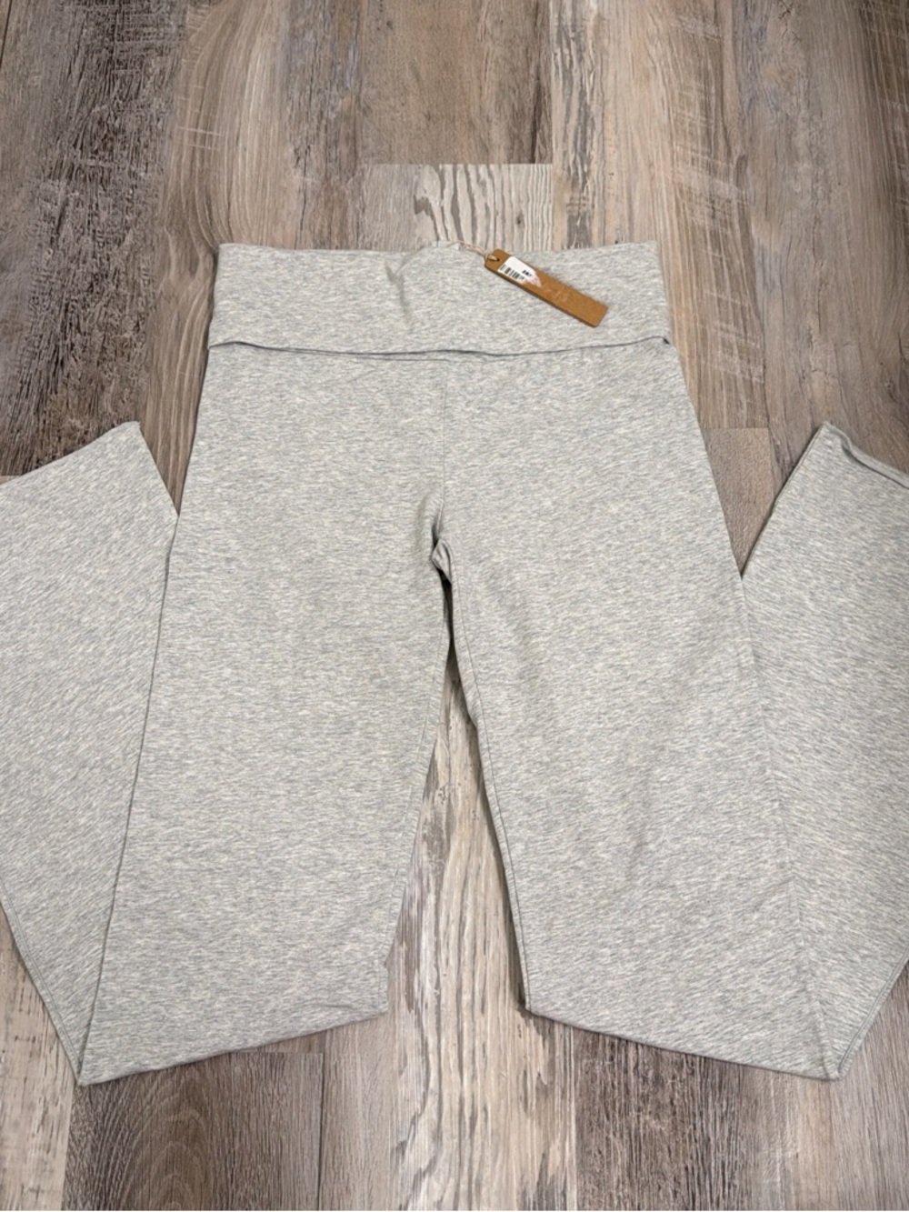 Skims cotton jersey fold over pants leggings light heather grey size small NWT - Picture 2 of 4